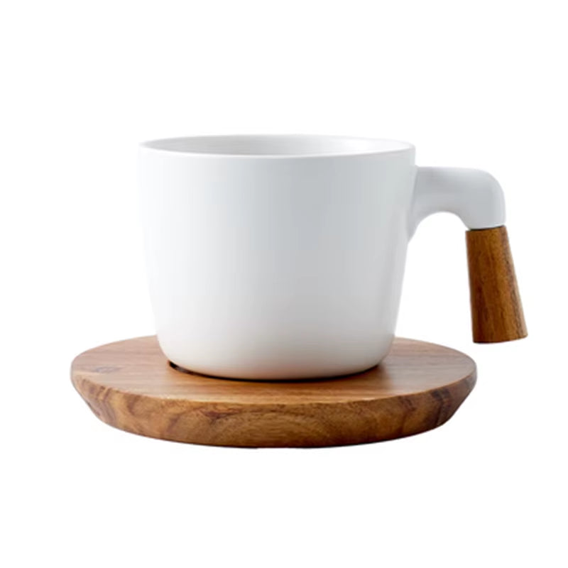 Japanese Style Tea Set Wooden Handle Ceramic Tea Pot Thickened High Borosilicate Glass Transparent Heat Resistant Tea Pot