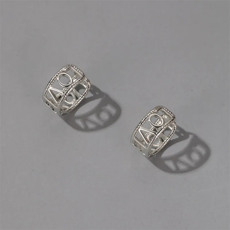 European Small Mobius Ring Stud Earrings Women 2021 Minimalist Metal Twisted Piercing Korean Fashion Jewelry