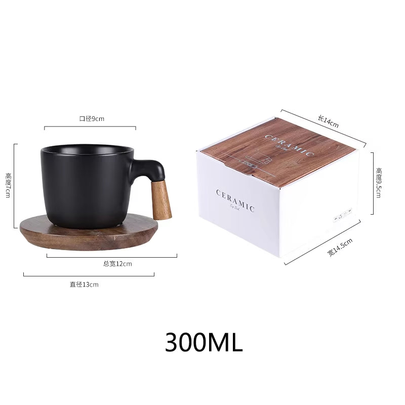 Japanese Style Tea Set Wooden Handle Ceramic Tea Pot Thickened High Borosilicate Glass Transparent Heat Resistant Tea Pot
