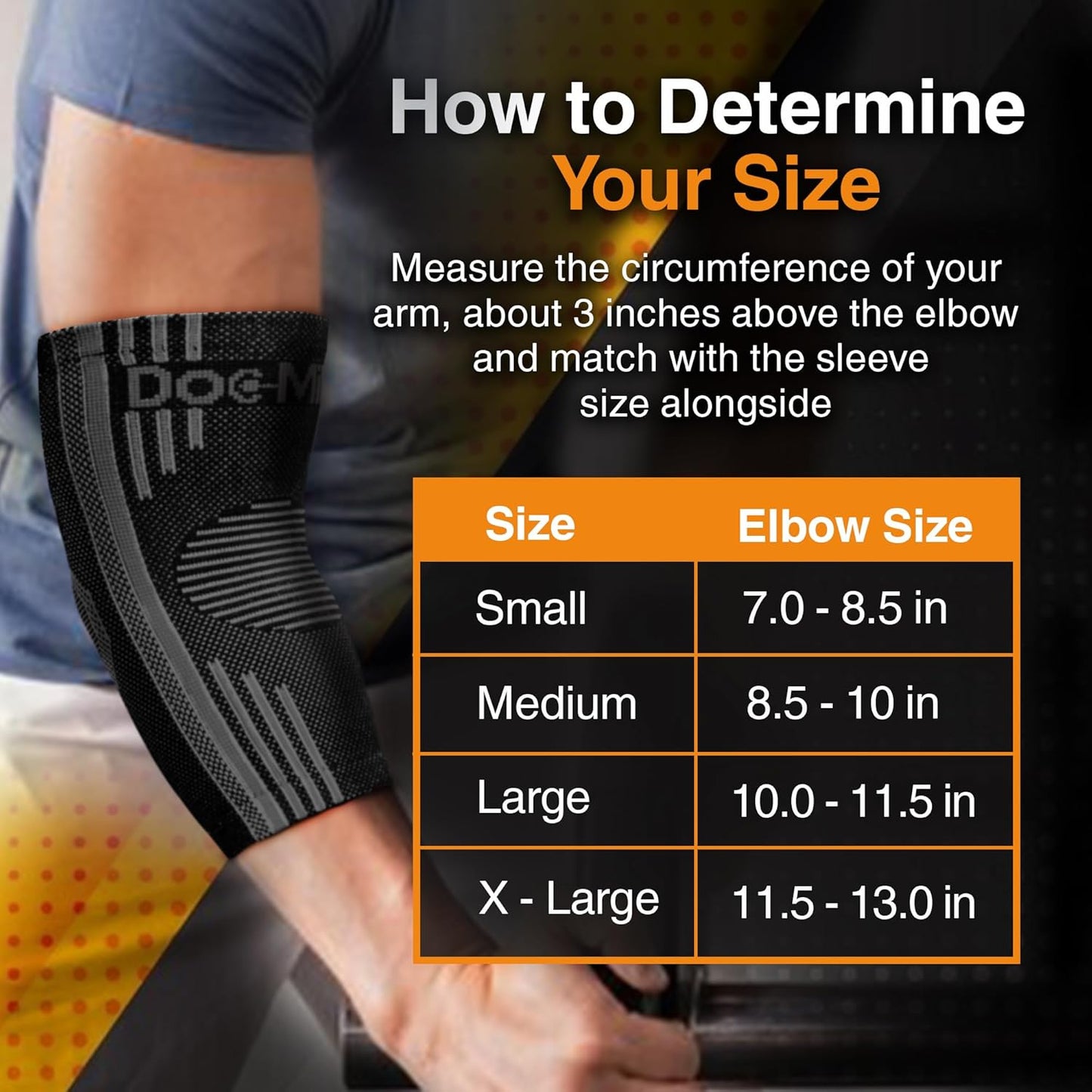 Elbow Compression Sleeve for Tendonitis – Medical Compression Support, Arm Brace for Tennis Injuries, Bursitis Relief Sleeve, Tendon Support for Active Use for Women & Men – 1 Pair