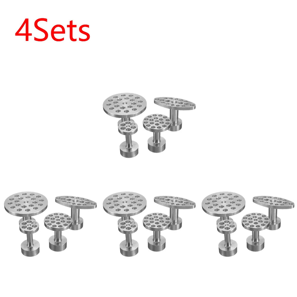5-1Sets Car Body Paintless Dent Hail Buckle Aluminum Alloy Glue Puller Tabs Remover Automobile Repair Tools for SUV 4X4 Truck