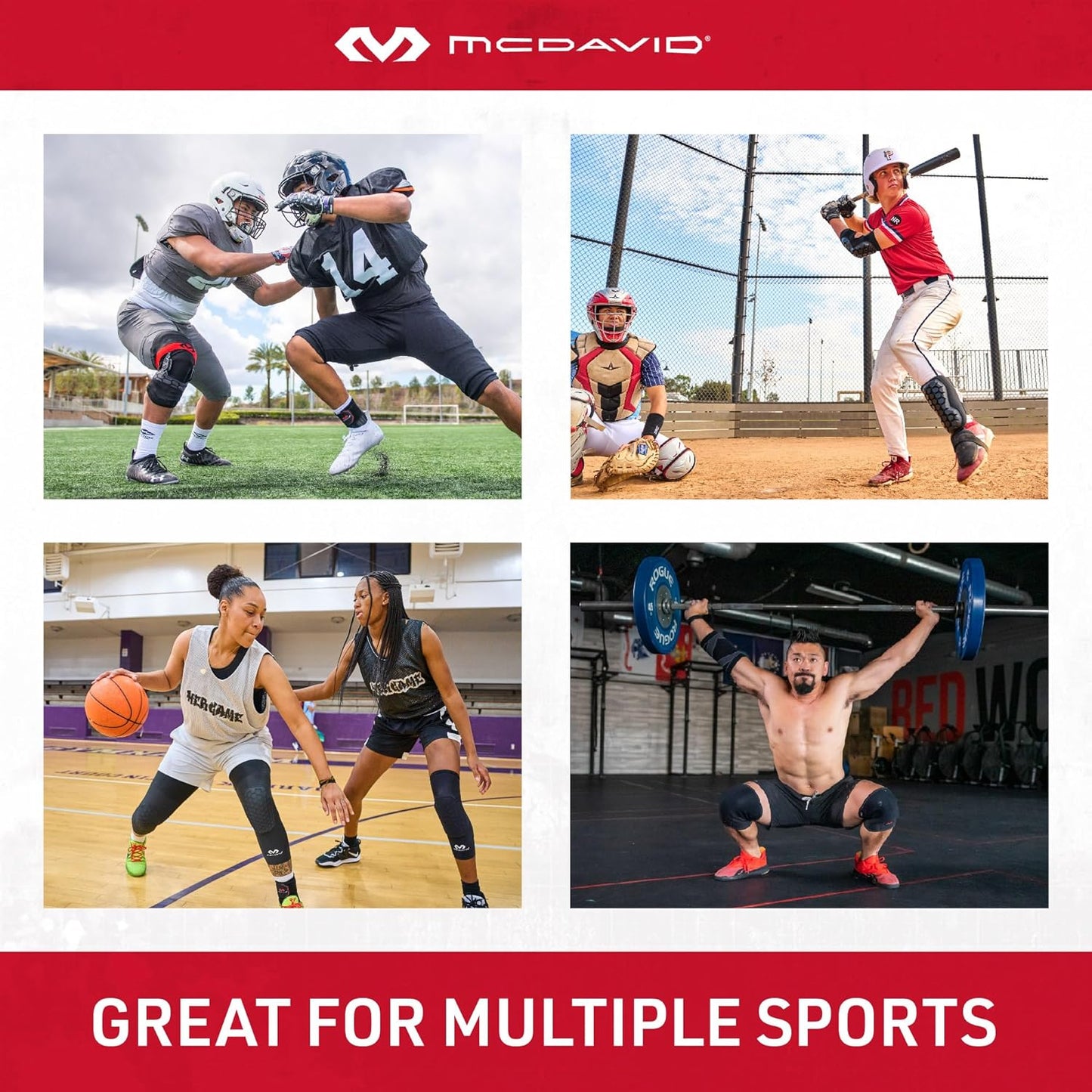 Knee Compression Sleeves: Hex Knee Pads Compression Leg Sleeve for Basketball, Volleyball, Weightlifting, and More - Pair of Sleeves