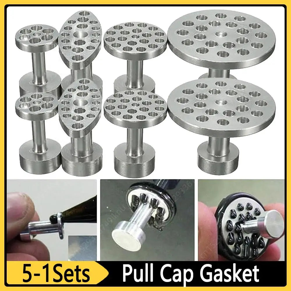 5-1Sets Car Body Paintless Dent Hail Buckle Aluminum Alloy Glue Puller Tabs Remover Automobile Repair Tools for SUV 4X4 Truck