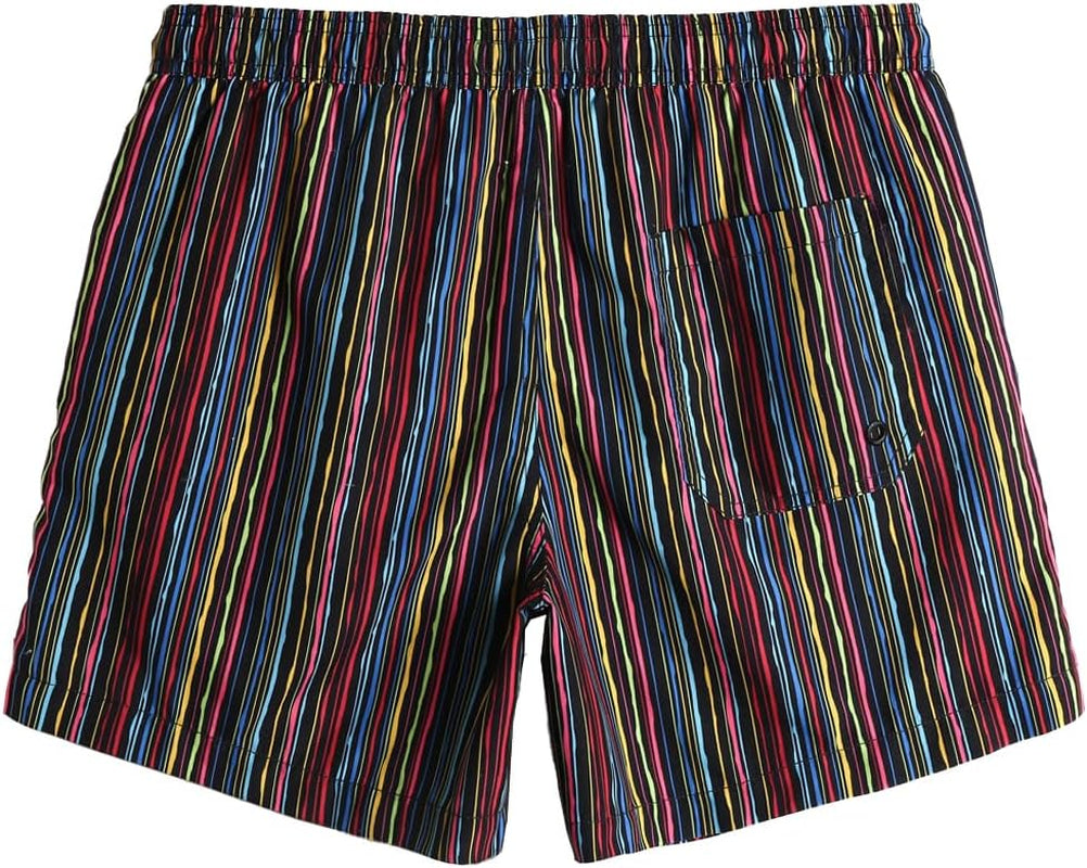 Mens Swim Trunks 5" with Mesh Lining Quick Dry Bathing Suits for Men Swim Shorts Swimwear