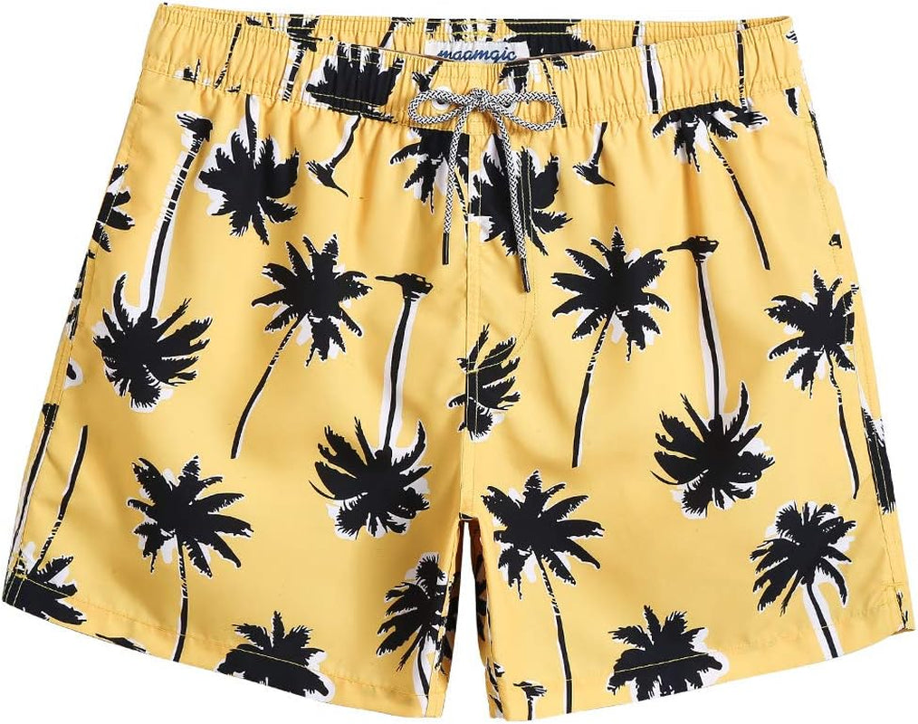 Mens Swim Trunks 5" with Mesh Lining Quick Dry Bathing Suits for Men Swim Shorts Swimwear