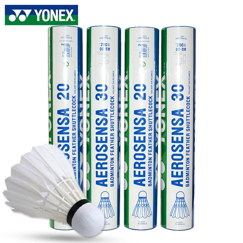 1 Tube YY Badminton Shuttlecocks Goose Feather Competition Badminton Balls Shuttle AS40 AS50