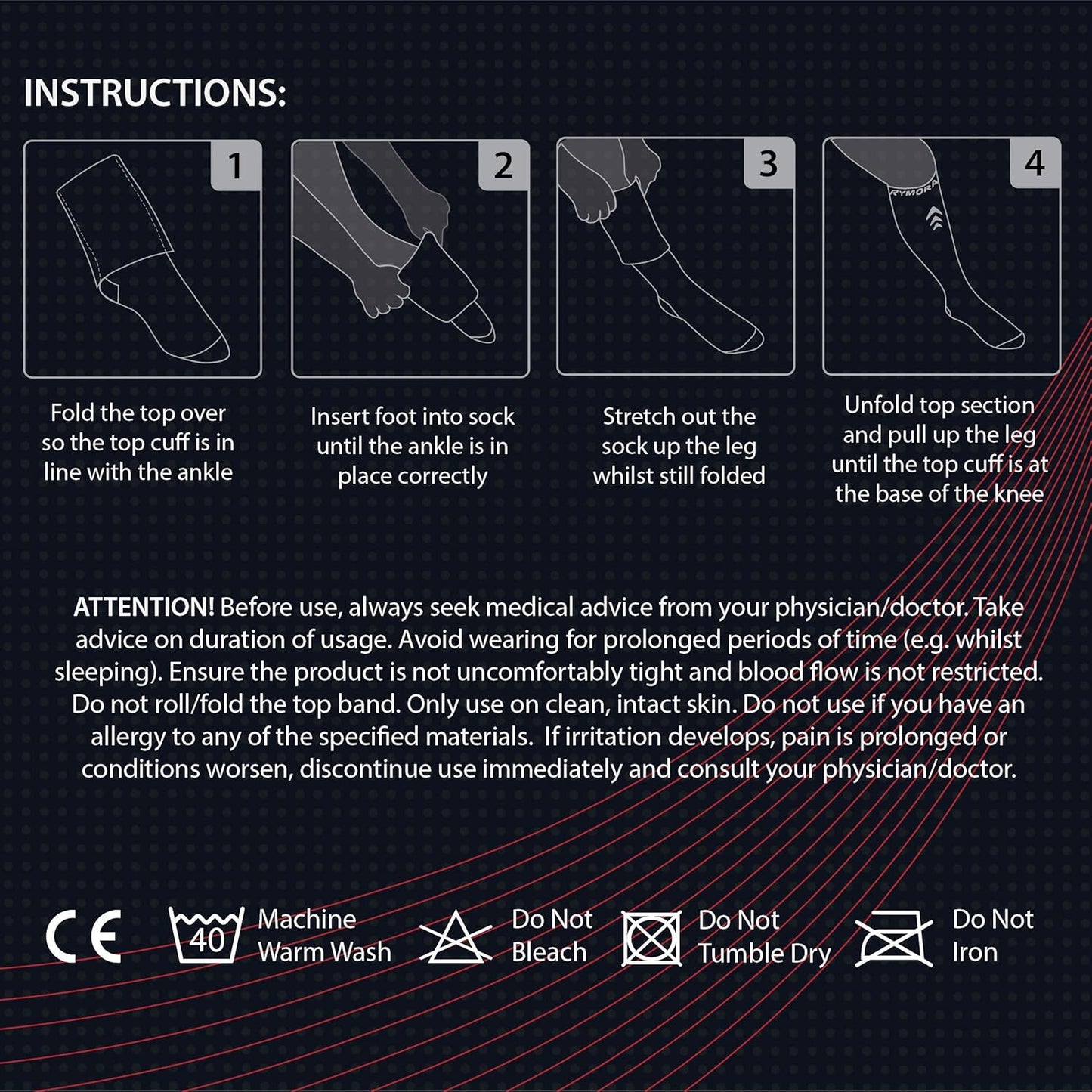 Compression Socks for Men and Women (Graduated Compression, Seamless Toe Seams)