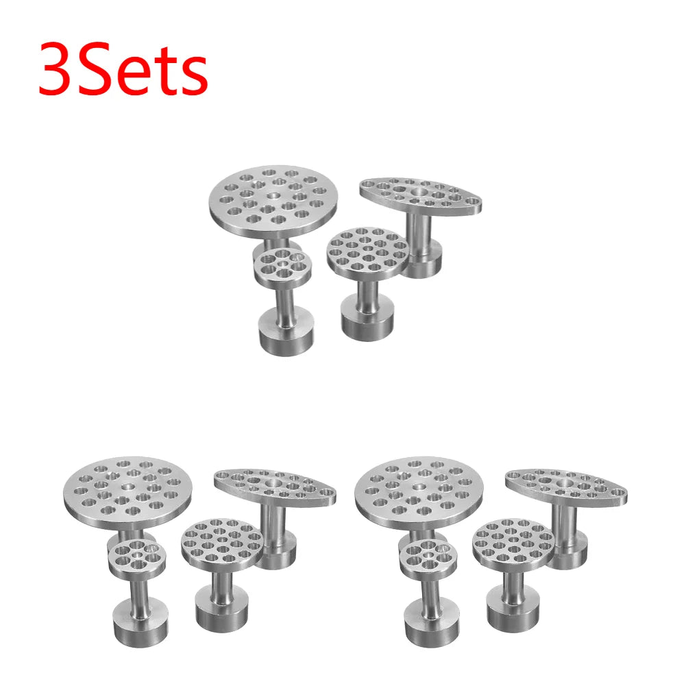 5-1Sets Car Body Paintless Dent Hail Buckle Aluminum Alloy Glue Puller Tabs Remover Automobile Repair Tools for SUV 4X4 Truck