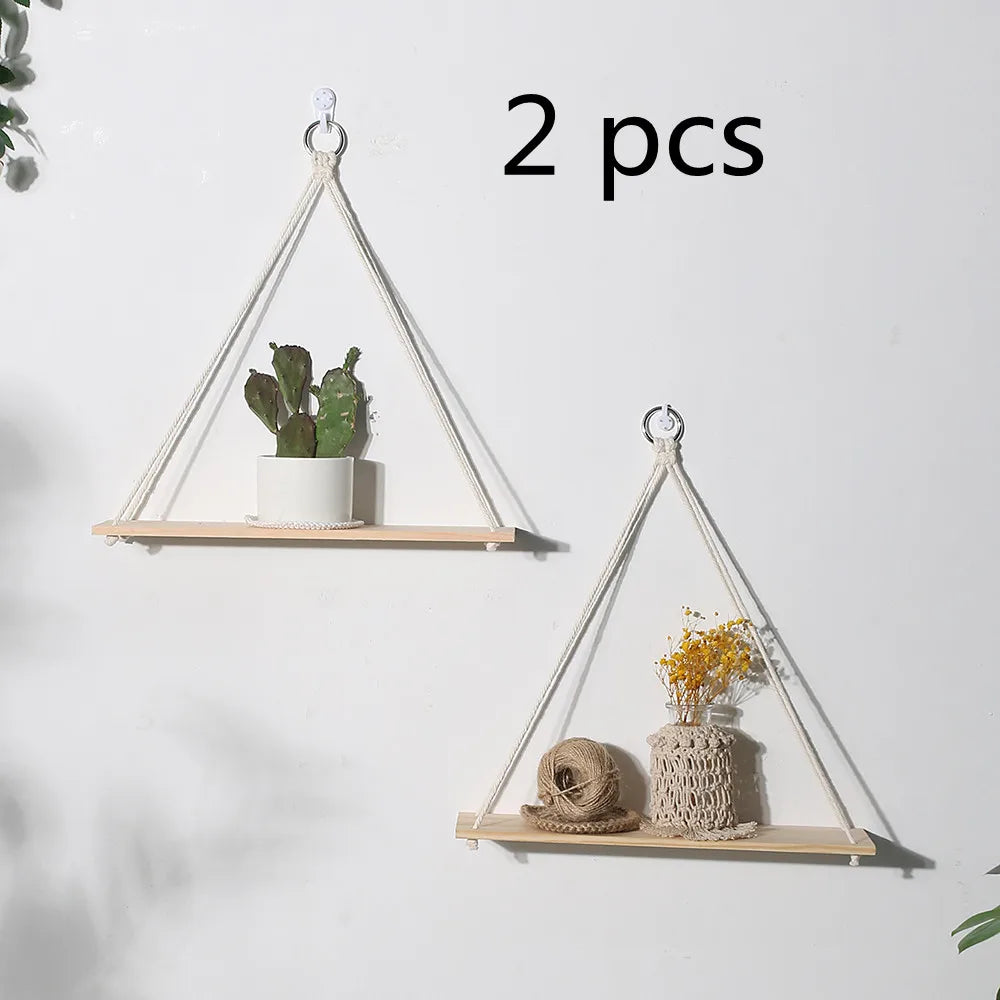 Hanging Shelves for Wall Room Home Decor Macrame Shelf Wall Hanging Floating Shelf for Bedroom Living Room, Bathroom Gift