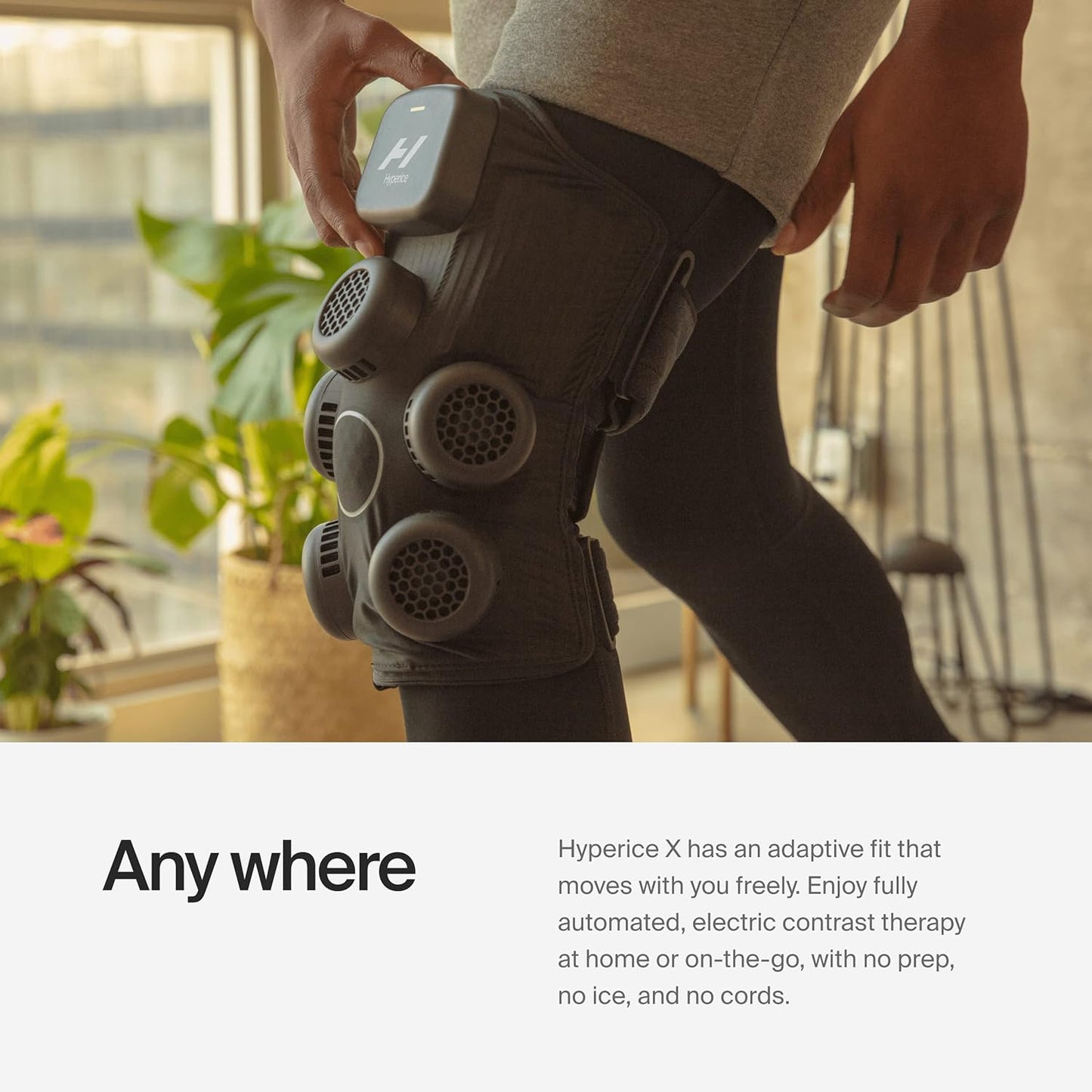 X Knee Device - Advanced Heat and Cold Contrast Therapy - Pain and Inflammation Relief - Provides Increased Range of Motion - FSA/HSA Eligible