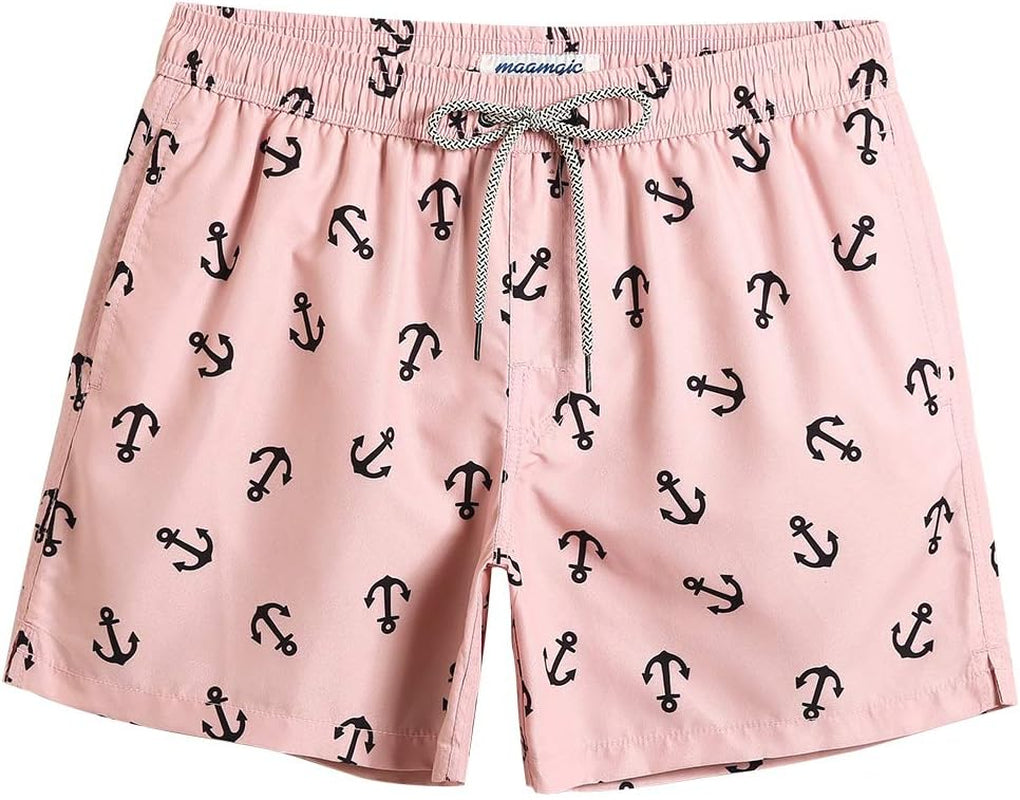 Mens Swim Trunks 5" with Mesh Lining Quick Dry Bathing Suits for Men Swim Shorts Swimwear