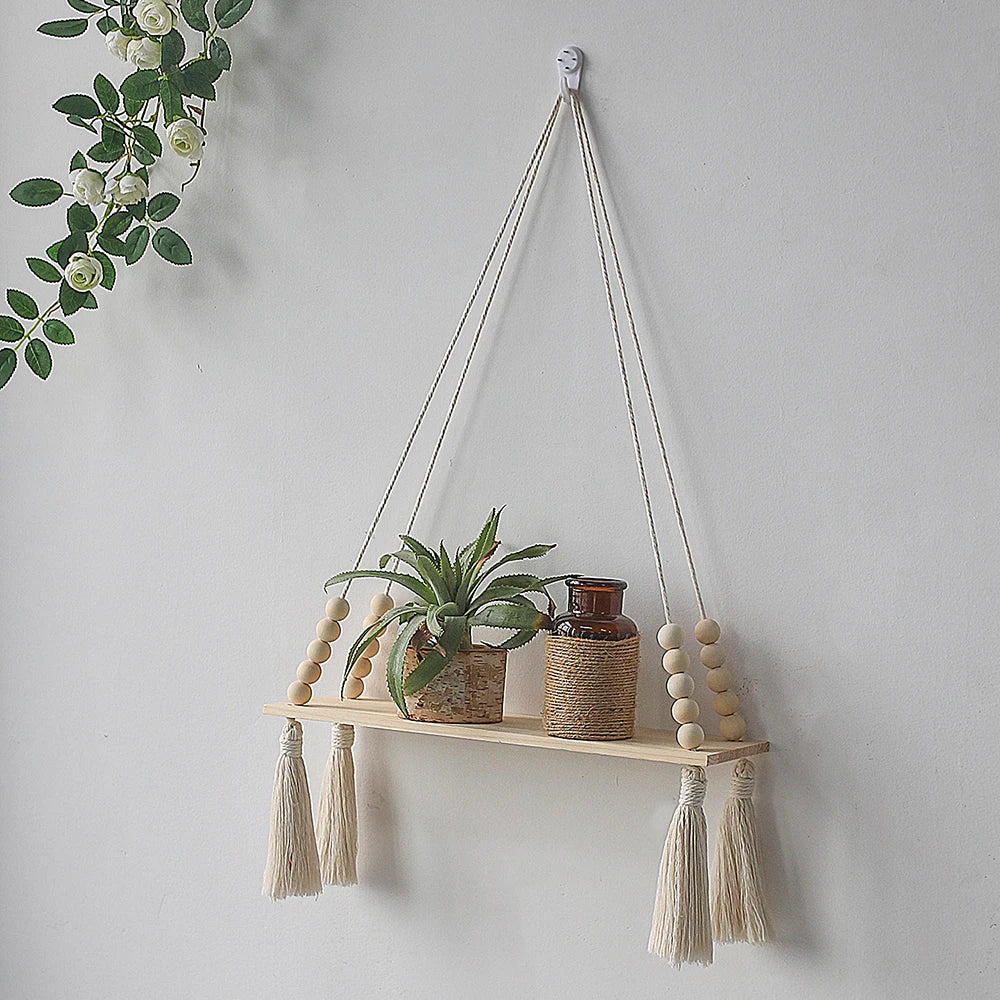 Hanging Shelves for Wall Room Home Decor Macrame Shelf Wall Hanging Floating Shelf for Bedroom Living Room, Bathroom Gift