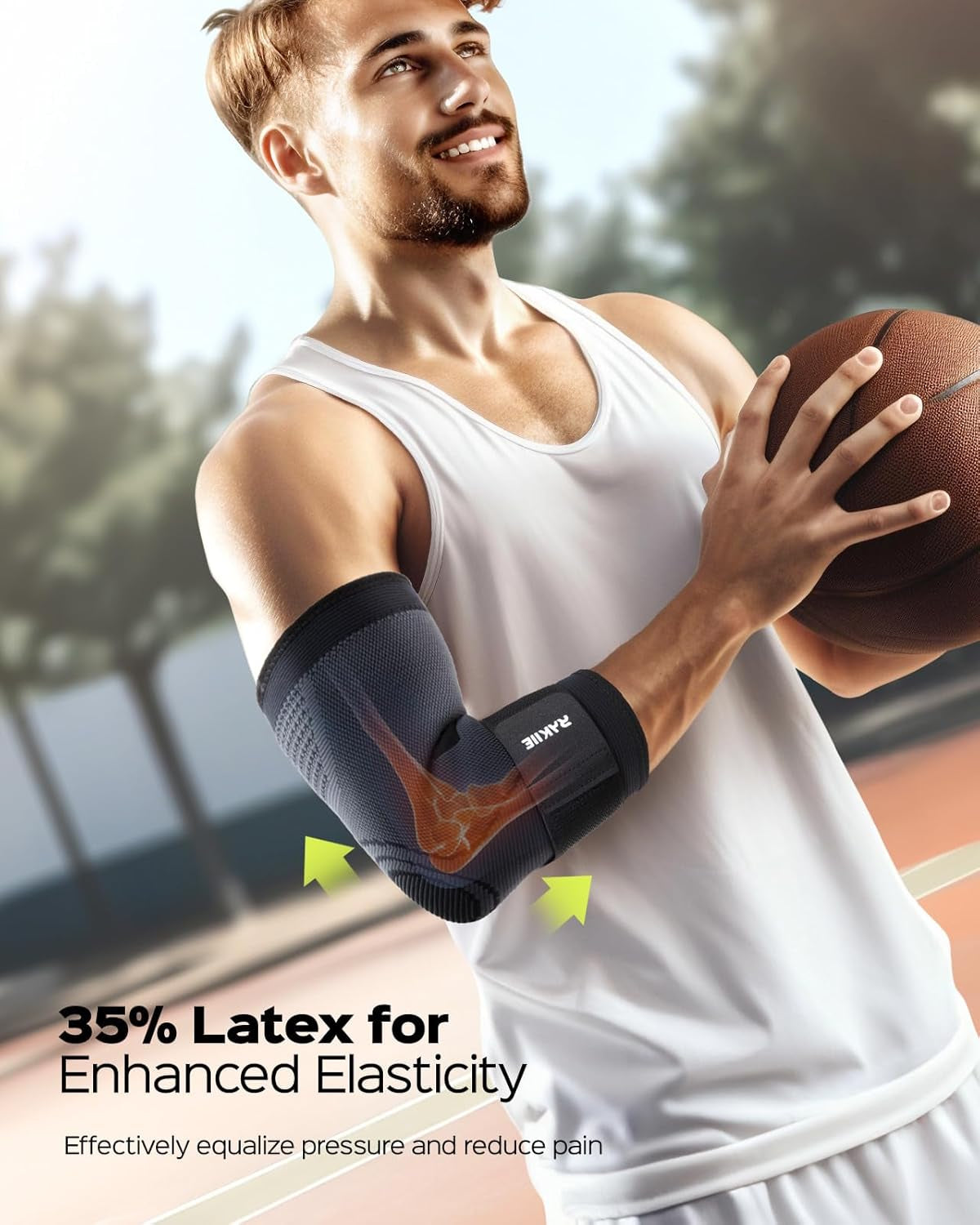 Elbow Compression Sleeve 2 Pack, Elbow Brace for Tendonitis and Tennis Elbow, Pain Relief Brace for Men & Women,Sleeve Reduce Joint Pain for Tennis, Golfer, Workouts, Black (XL)