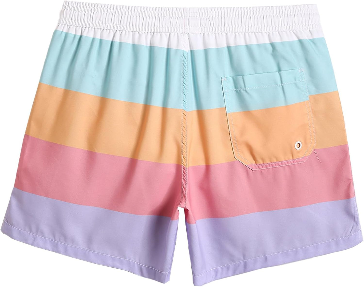 Mens Swim Trunks 5" with Mesh Lining Quick Dry Bathing Suits for Men Swim Shorts Swimwear