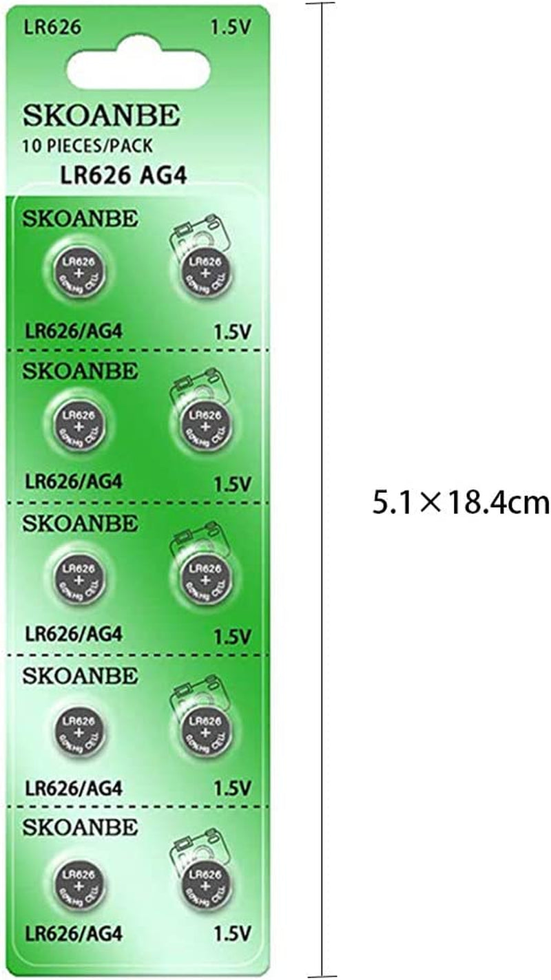 20Packs SR626SW LR626 AG4 377 V377 LR66 1.5V Watch Battery