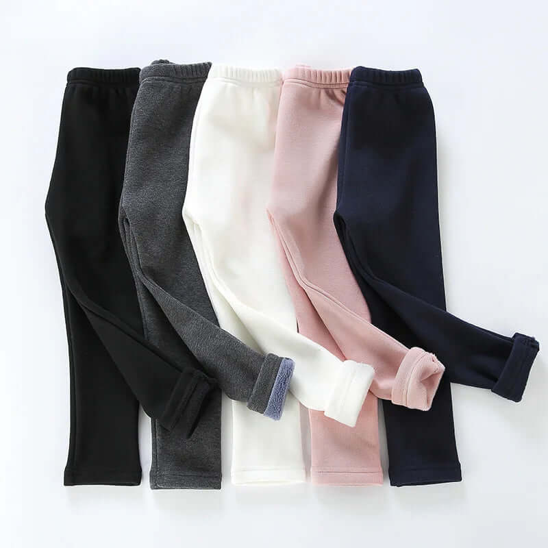 Kids Boys Pants Autumn Winter Thicked Warm Girls Leggings Solid Color Children'S Pant