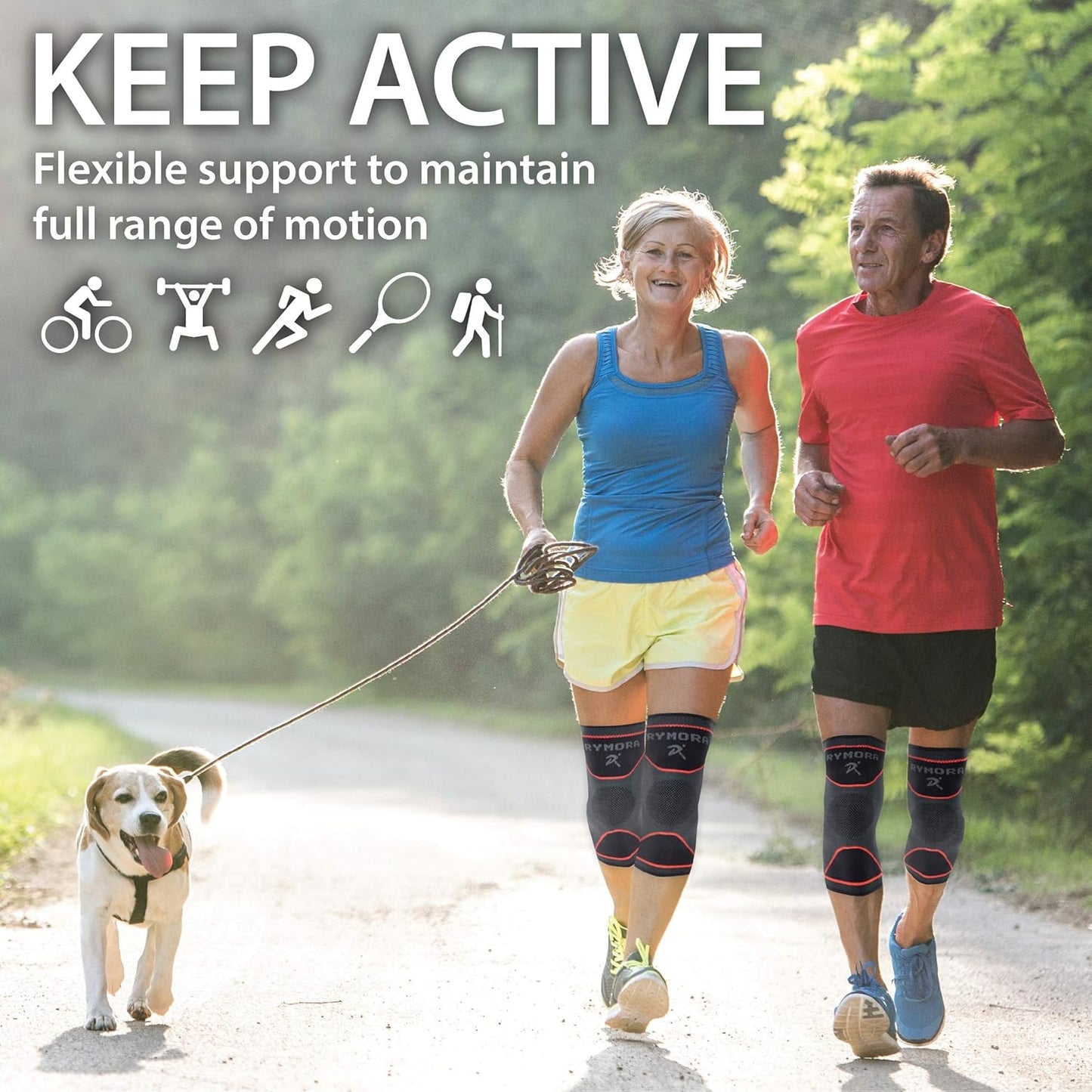 Knee Support Brace Compression Sleeves for Men and Women for Ligament Injury, Joint Pain Relief, Running, Arthritis, ACL, MCL, Sport