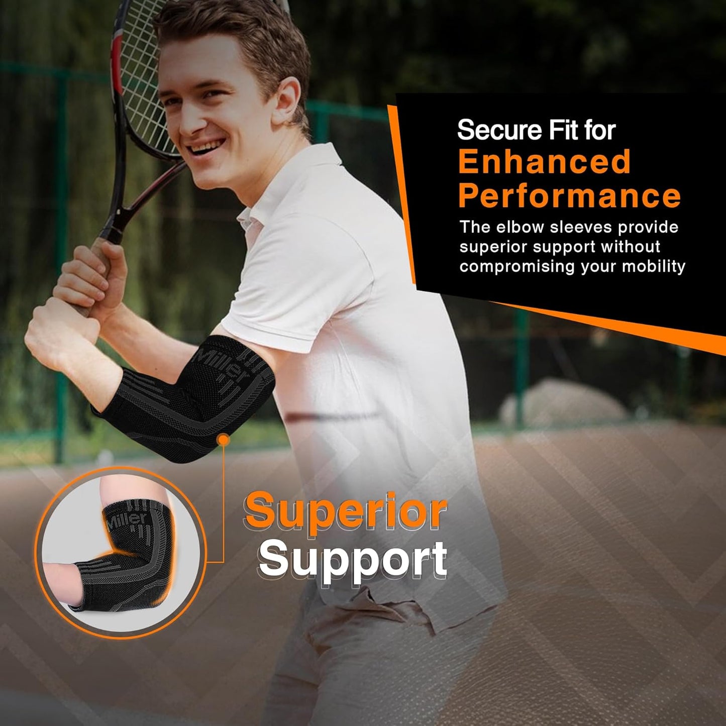 Elbow Compression Sleeve for Tendonitis – Medical Compression Support, Arm Brace for Tennis Injuries, Bursitis Relief Sleeve, Tendon Support for Active Use for Women & Men – 1 Pair
