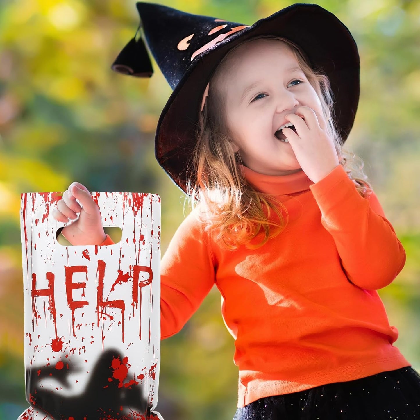 60Pcs Halloween Party Favor Bags Bloody Ghost Plastic Gift Bags Scary Words Treat Bags Candy Goodies Bags for Halloween Horror Theme Birthday Party Snacks Cookies Packing Supplies