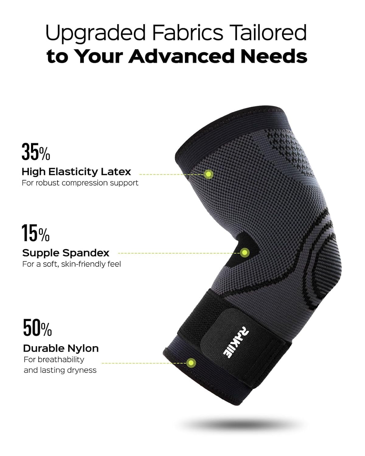 Elbow Compression Sleeve 2 Pack, Elbow Brace for Tendonitis and Tennis Elbow, Pain Relief Brace for Men & Women,Sleeve Reduce Joint Pain for Tennis, Golfer, Workouts, Black (XL)
