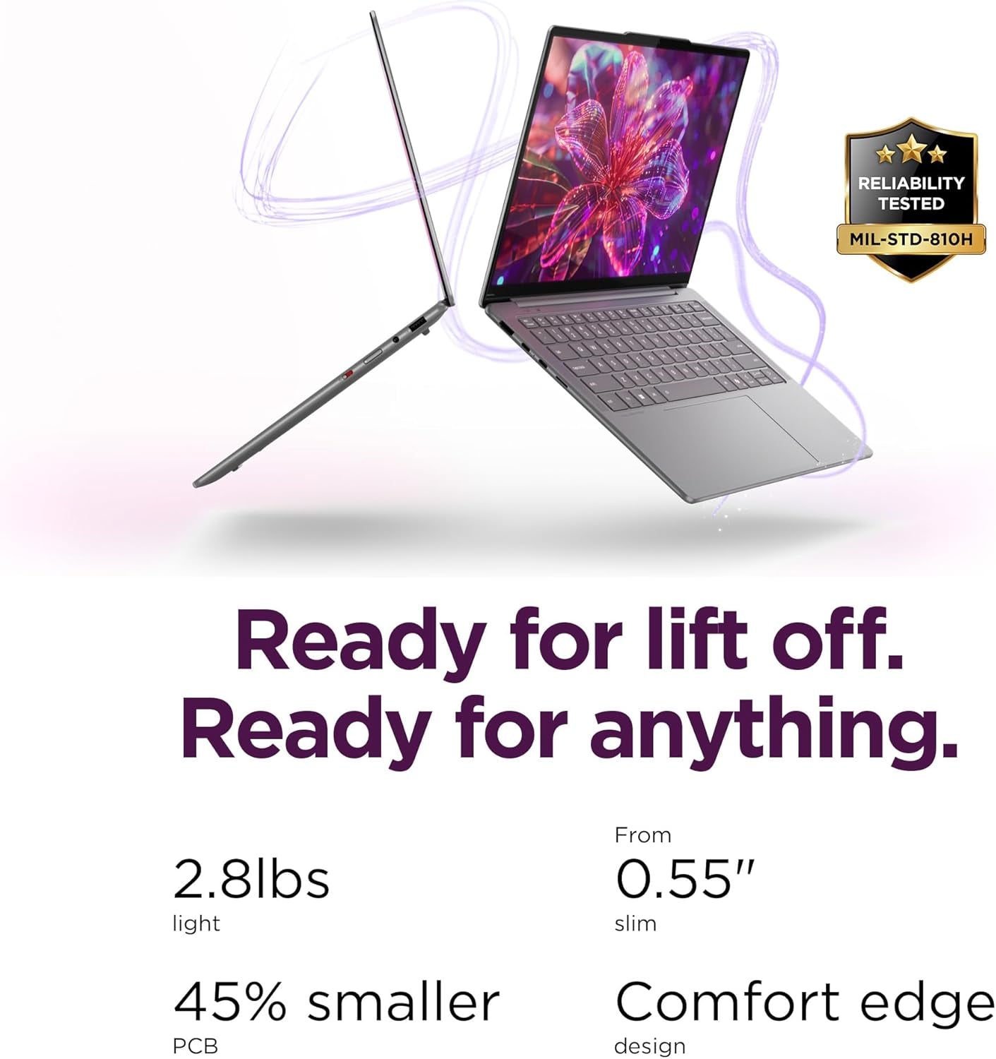 Slim 7I Aura Edition - 2025 - Copilot+ PC - Core Ultra 7 Processor 256V - 14" WUXGA OLED Display - 16 GB Memory - 1 TB Storage - Luna Grey