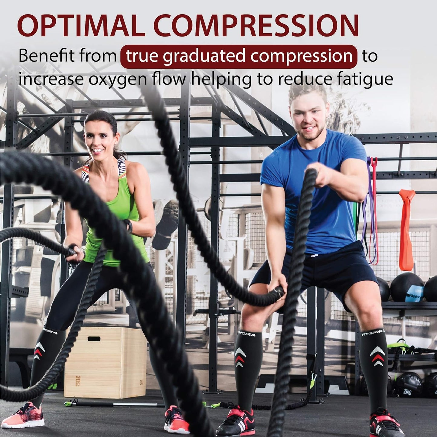 Compression Socks for Men and Women (Graduated Compression, Seamless Toe Seams)
