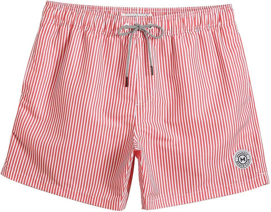 Mens Swim Trunks 5" with Mesh Lining Quick Dry Bathing Suits for Men Swim Shorts Swimwear