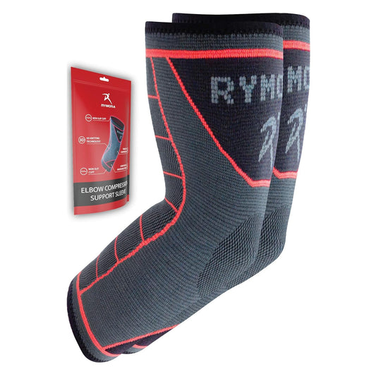 Elbow Support Arm Compression Sleeves Elbow Braces for Men and Women (Pair) (Medium) [M] - Supports for Tendonitis, Joint Pain Relief, Arthritis, Etc