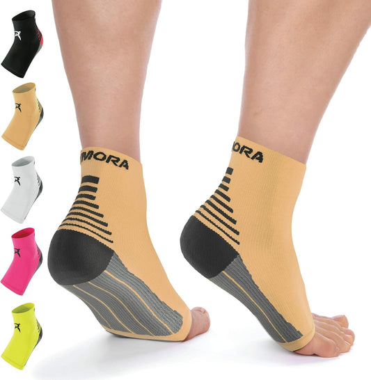 Ankle Compression Sleeve for Men Women - Foot Sleeve with Arch Support - Plantar Fasciitis Socks for Circulation Foot Pain Socks