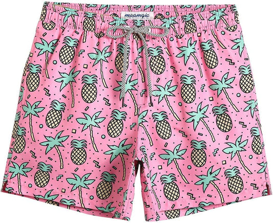 Mens Swim Trunks 5" with Mesh Lining Quick Dry Bathing Suits for Men Swim Shorts Swimwear