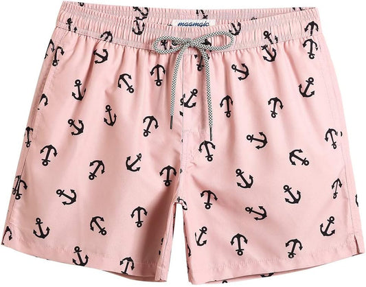 Mens Swim Trunks 5" with Mesh Lining Quick Dry Bathing Suits for Men Swim Shorts Swimwear