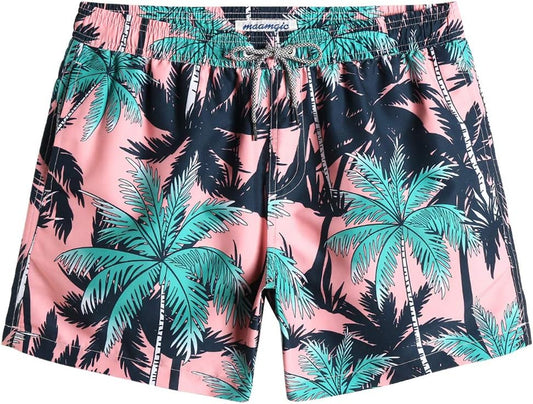 Mens Swim Trunks 5" with Mesh Lining Quick Dry Bathing Suits for Men Swim Shorts Swimwear