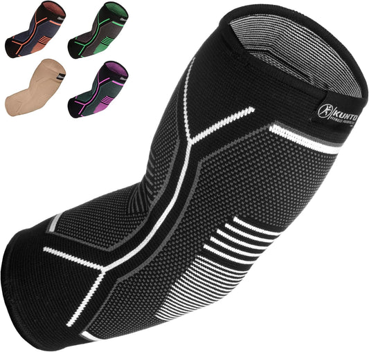 Elbow Brace Compression Support Sleeve (Shipped from USA) for Tendonitis, Tennis Elbow, Golf Elbow Treatment - Reduce Joint Pain during Any Activity!