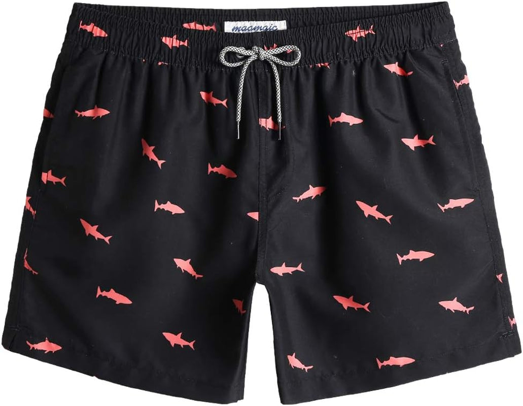 Mens Swim Trunks 5" with Mesh Lining Quick Dry Bathing Suits for Men Swim Shorts Swimwear