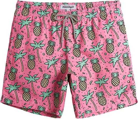 Mens Swim Trunks Quick Dry Swim Shorts with Mesh Lining Funny Swimwear Bathing Suits 7Inch