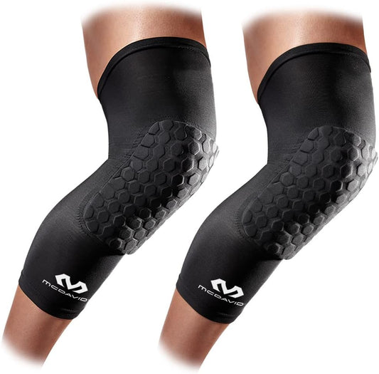 Knee Compression Sleeves:  Hex Knee Pads Compression Leg Sleeve for Basketball, Volleyball, Weightlifting, and More - Pair of Sleeves