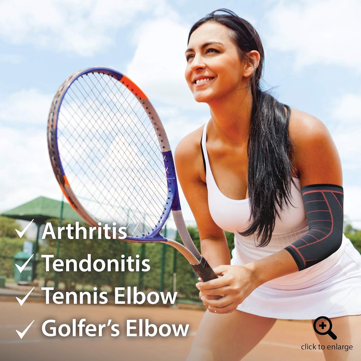 Elbow Support Sleeve for Men and Women (Single Sleeve) (Extra Small) [XS] - Support for Tennis Elbow, Tendonitis, Joint Pain Relief, Arthritis, Etc