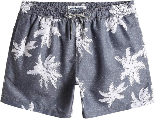 Mens Swim Trunks 5" with Mesh Lining Quick Dry Bathing Suits for Men Swim Shorts Swimwear
