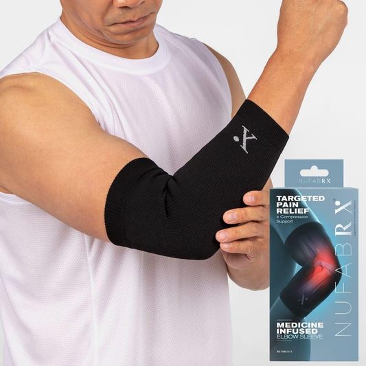 Elbow Sleeve for Pain Relief, Medicine-Infused Compression Sleeves for Women and Men with Tennis Elbow, Tendonitis and Arthritis