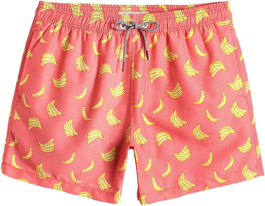 Mens Swim Trunks 5" with Mesh Lining Quick Dry Bathing Suits for Men Swim Shorts Swimwear