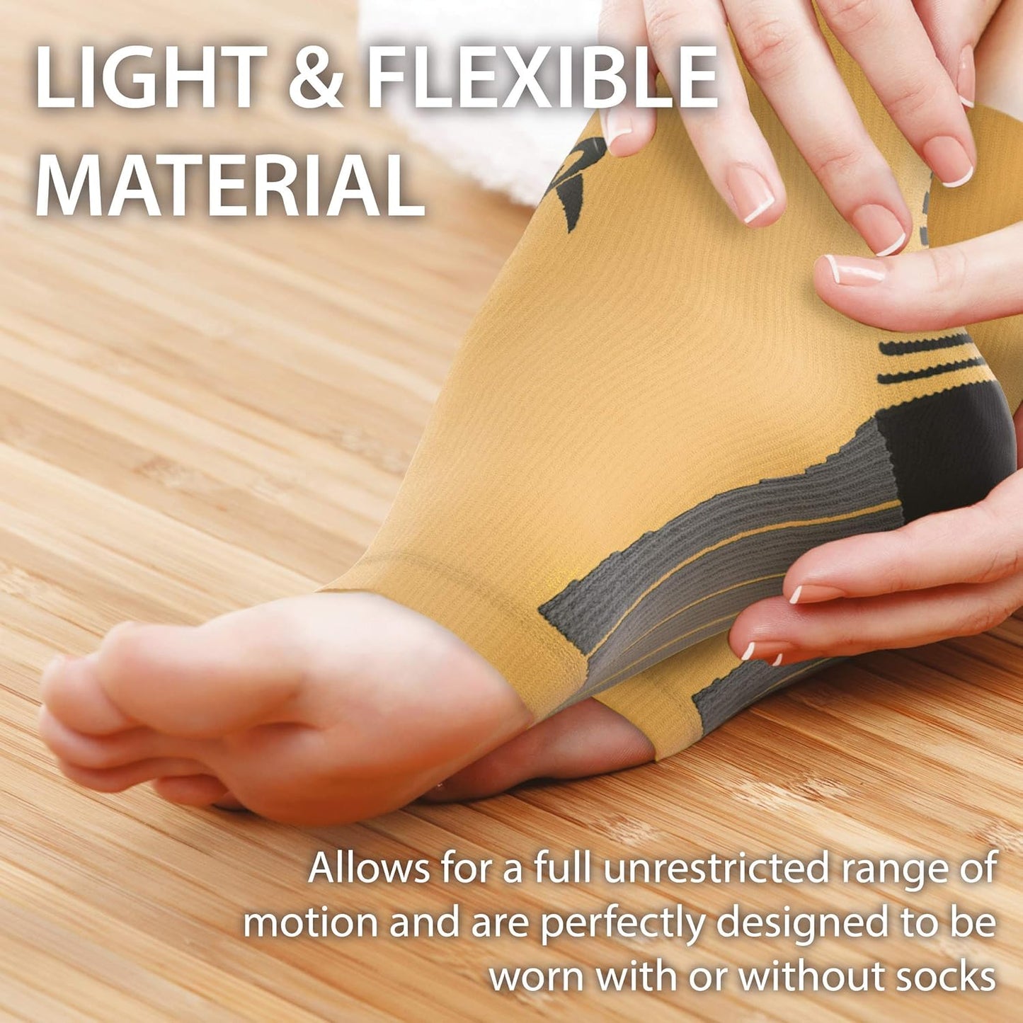 Ankle Compression Sleeve for Men Women - Foot Sleeve with Arch Support - Plantar Fasciitis Socks for Circulation Foot Pain Socks