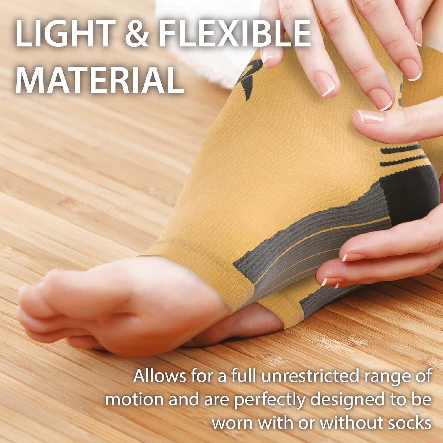 Ankle Compression Sleeve for Men Women - Foot Sleeve with Arch Support - Plantar Fasciitis Socks for Circulation Foot Pain Socks