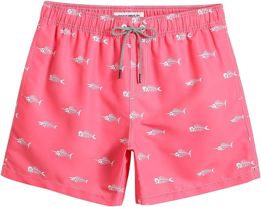 Mens Swim Trunks 5" with Mesh Lining Quick Dry Bathing Suits for Men Swim Shorts Swimwear